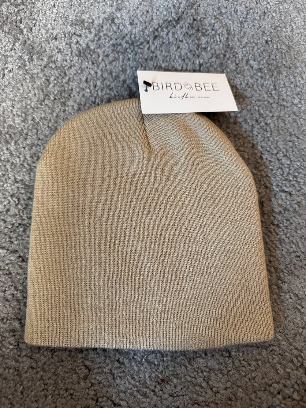 Cream Tan Knit Beanie